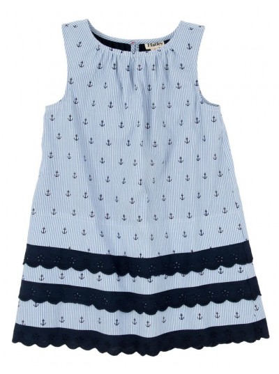 Nautical-Layered Lace Dress